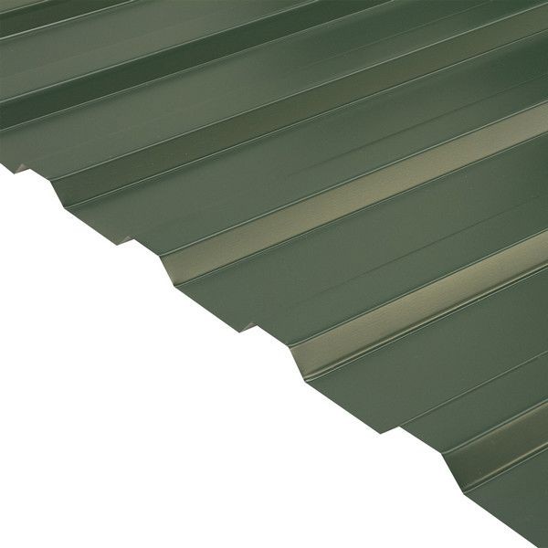 Профнастил С20 0.35 мм 1150х2000 мм зелёный RAL 6005