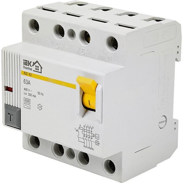 УЗО ВД1-63 IEK Home 2 полюса 63 А