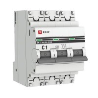 Выключатель автоматический EKF PROxima mcb4763-3-01C-pro 3Р 230В 1А