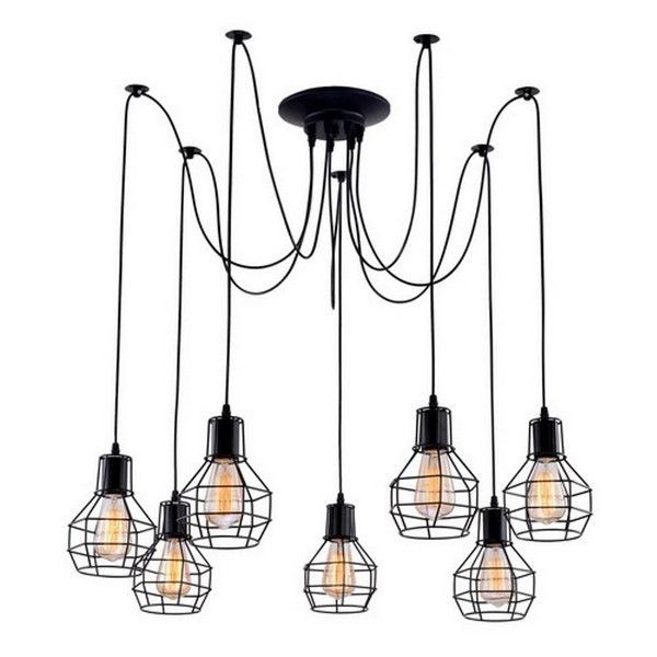 Люстра Arte Lamp Spider A1109SP-7BK E27 7 ламп