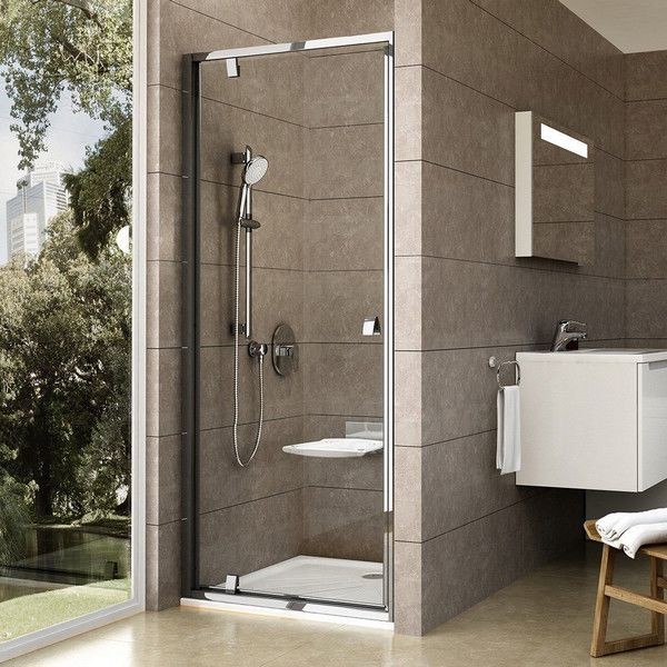 Душевая дверь Ravak Pivot PDOP1 90 см, профиль блестящий, прозрачное стекло, 03G70C00Z1