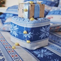 Комплект постельного белья евро Ашхабадский Текстильный Комплекс Норвежский узор 9083, фланель