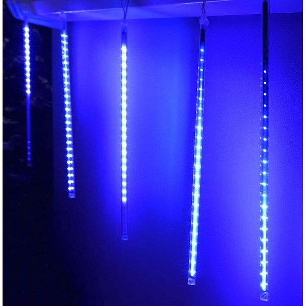 Электрогирлянда комнатная «Сосульки» 2.4 м 144 LED 8 ламп синий