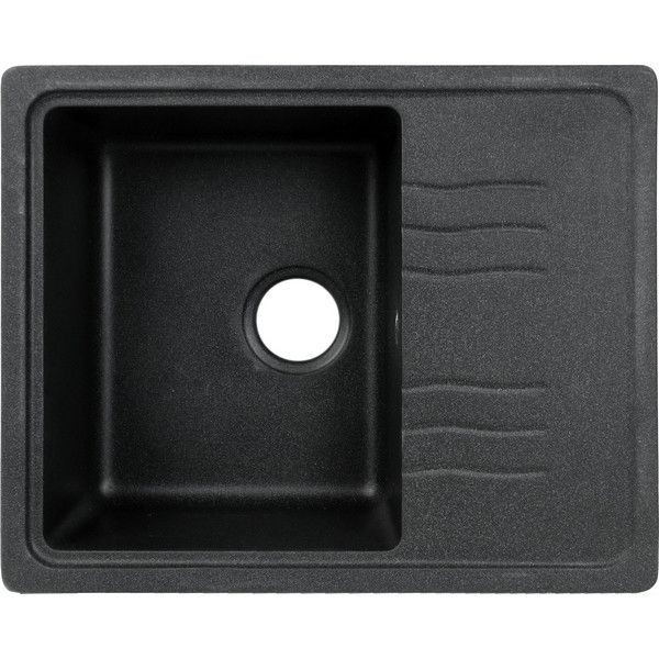 Мойка DELINIA 60x48x19.3 см, кварц, цвет чёрный