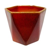 Кактусник 9x10x9 см v0.49 л керамика красный