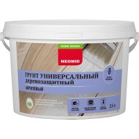 Грунтовка по дереву антисептическая акриловая бесцветная 2.5 л