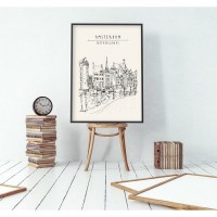 Плакат "34;Просто Постер "34; Амстердам 60x90 в раме 362401926873