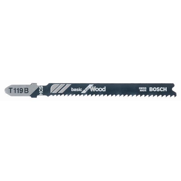 Пилки для лобзика по дереву T119B Bosch, 3 шт.