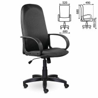 Кресло офисное Brabix Praktik Ex-279, ткань Jp/кожзам, серое, 532020
