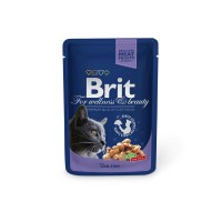 Влажный корм для кошек BRIT Premium Треска 100 г, 24 шт.