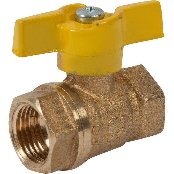Кран шаровый газовый O1/2 "34;, латунь, внутренняя резьба