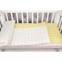 Комплект постельного белья AmaroBaby Baby Boom Желтый Зигзаг в кроватку, бязь 3 предмета