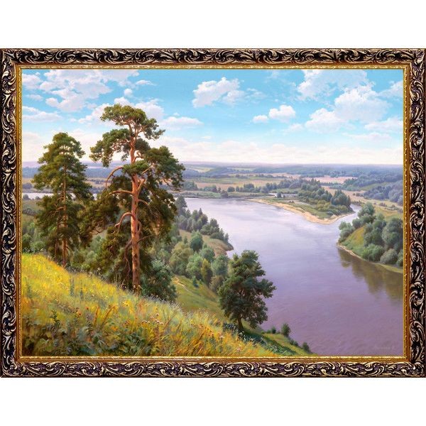 Картина на холсте Русская коллекция Обрыв, 68х88 см