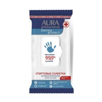 Влажные салфетки антибактериальные AURA Derma Protect, 40+40шт. 212540