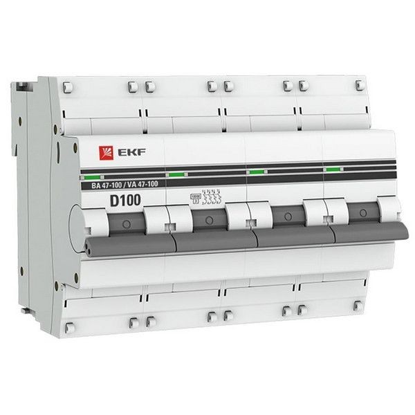 Выключатель автоматический EKF PROxima mcb47100-4-100D-pro 4Р 230В 100А