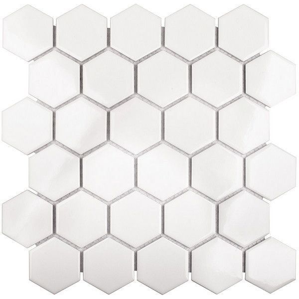 Мозаика керамическая StarMosaic Homework Hexagon White Glossy 26.5x27.8 см цвет белый