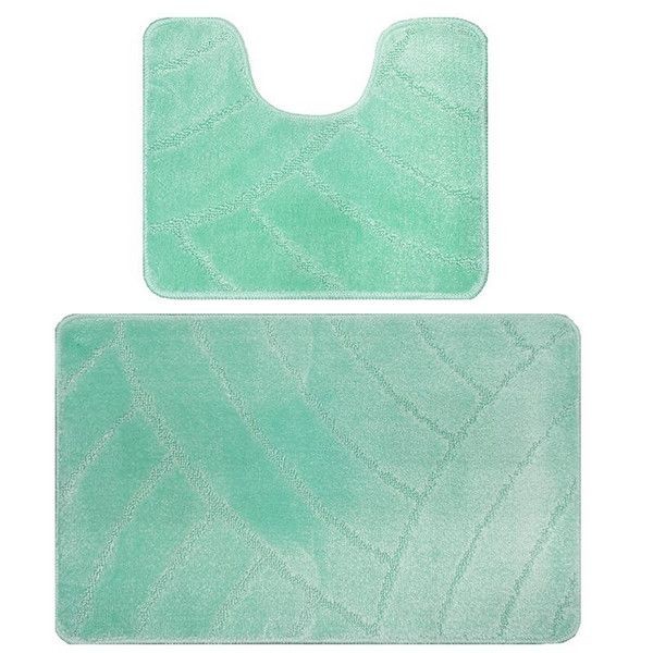 Комплект ковриков для ванной Banyolin Classic 50Х80/50Х40см 11мм (Бирюзовый) 1/25