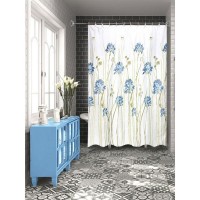 Шторка для ванной комнаты Bath Plus Flowers blue CH16007-0, 180х180 см