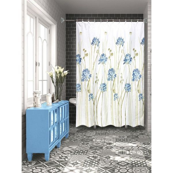 Шторка для ванной комнаты Bath Plus Flowers blue CH16007-0, 180х180 см