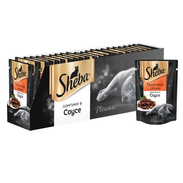 Влажный корм для кошек Sheba телятина, 24 шт по 85г