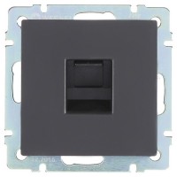 Телефонная розетка встраиваемая Werkel RJ11, цвет черный