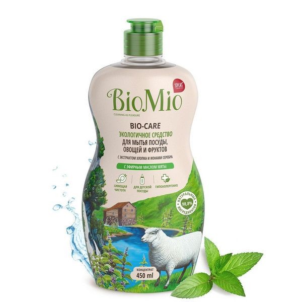 Средство для мытья посуды BioMio мята 0.45 л