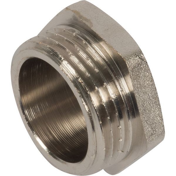 Пробка Valtec, наружная резьба, 1 "34;, никелированная латунь