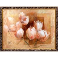 Картина на холсте Русская Коллекция Тюльпаны для вас ХВ-х32, 68х88 см