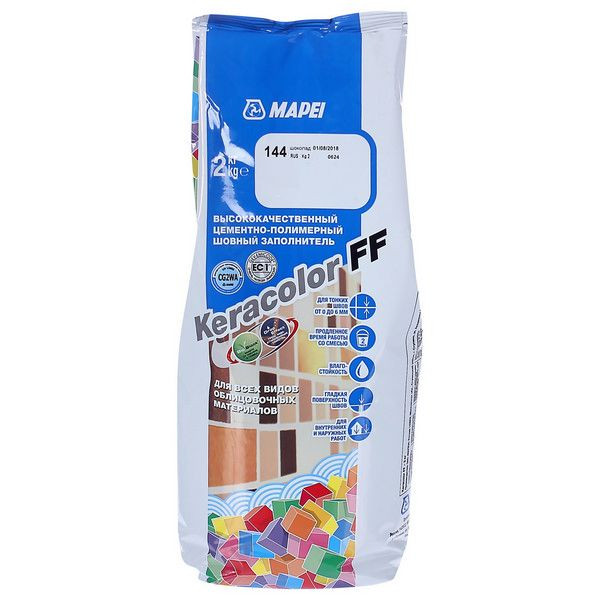 Затирка Mapei Keracolor FF 144 цвет шоколад 2 кг