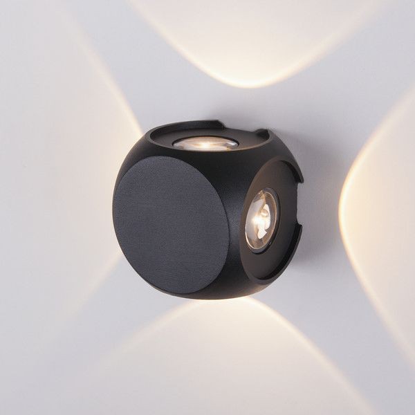 Светильник уличный Electrostandard 1504 TECHNO LED CUBE, черный 6 Вт IP54