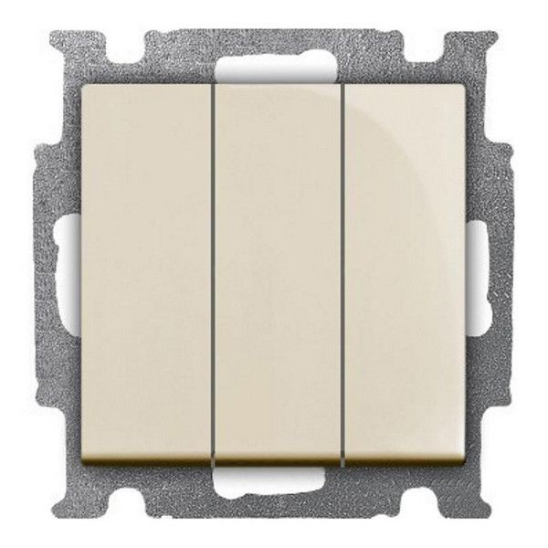 Выключатель встраиваемый ABB Basic 55 3 клавиши, цвет бежевый