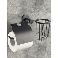 Держатель для туалетной бумаги Raindrops Black 20545