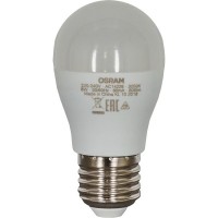 Лампа светодиодная Osram E27 220 В 8 Вт шар матовая 806 лм тёплый белый свет