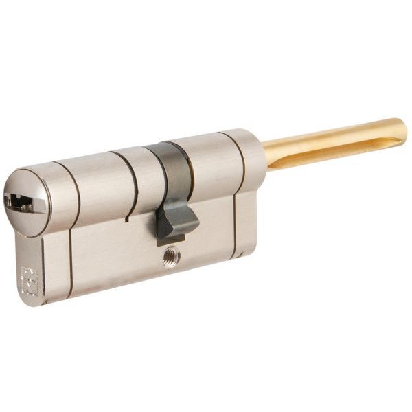 Цилиндр Mottura Champions 31 C31P413101C5, 36x10x26 мм, ключ/шток, цвет матовый никель, без вертушки