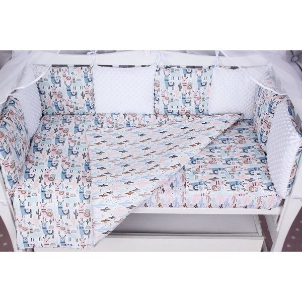 Комплект постельного белья AmaroBaby Baby Boom Ламы в кроватку, бязь 3 предмета