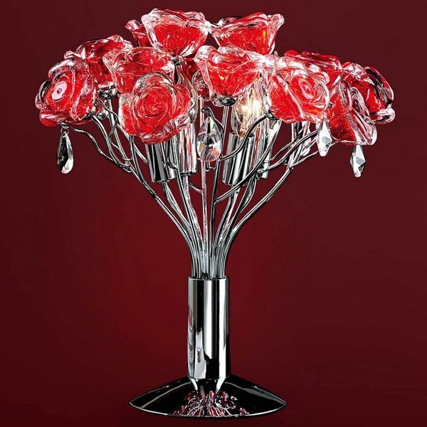 Лампа настольная Eletto Rosa EL325T04.2 цвет красный
