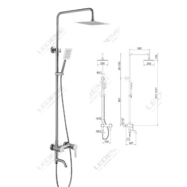 Душевая стойка Ledeme 1/5 L72401