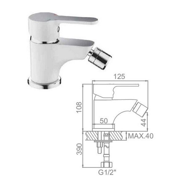Смеситель для биде Ledeme L5003W