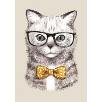 Постер «Кот в очках», 21х29.7 см