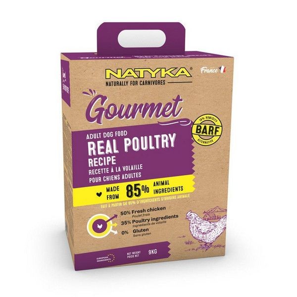 Сухой корм для собак NATYKA Gourmet DOG Adult Poultry Курица 9 кг