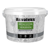 Антисептик Akvateks база A полуматовый белый 2.7 л