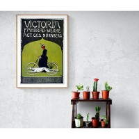 Плакат "34;Просто Постер "34; Винтажная реклама велосипедов Victoria 90x120 в подарочном тубусе 263213692291