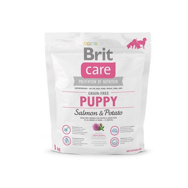 Сухой корм для щенков BRIT Care Salmon&Potato Puppy беззерновой Лосось Картофель 1 кг