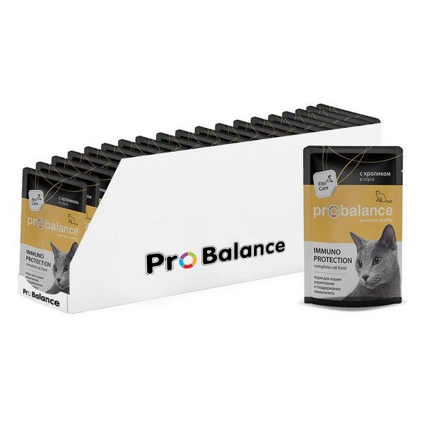 Сухой корм для кошек PROBALANCE Immuno Protection Кролик в соусе 85 г, 25 шт.