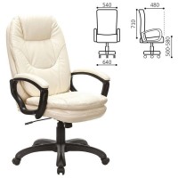 Кресло офисное Brabix Premium Trend Ex-568, экокожа, бежевое, 532102
