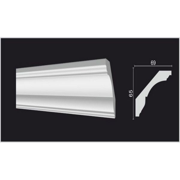 Молдинг потолочный Decor-Dizayn DD17 65х2000 мм дюропласт