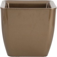 Горшок цветочный Square Couleurs O27 см, 14 л, пластик, цвет коричневый