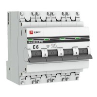 Выключатель автоматический EKF PROxima mcb4763-4-06C-pro 4Р 230В 6А