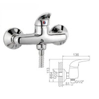 Смеситель для душа Ledeme L2038-B