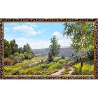 Картина на холсте Русская коллекция Лесная тропинка, 68х108 см